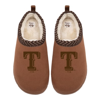 Texas Rangers ISlide Unisex Tonal Logo Mission Slippers - Tan
