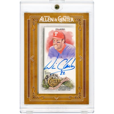 Will Clark Texas Rangers Autographed 2022 Topps Allen & Ginter Mini #MA-WCL Card 