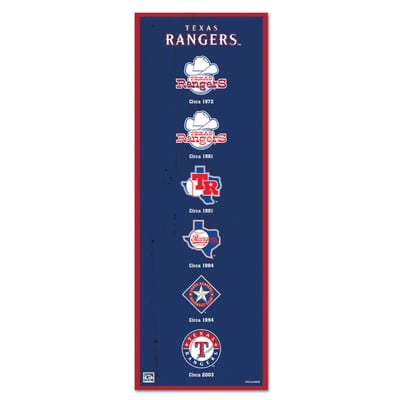 Texas Rangers WinCraft 6" x 17" Logo Evolution Wood Sign
