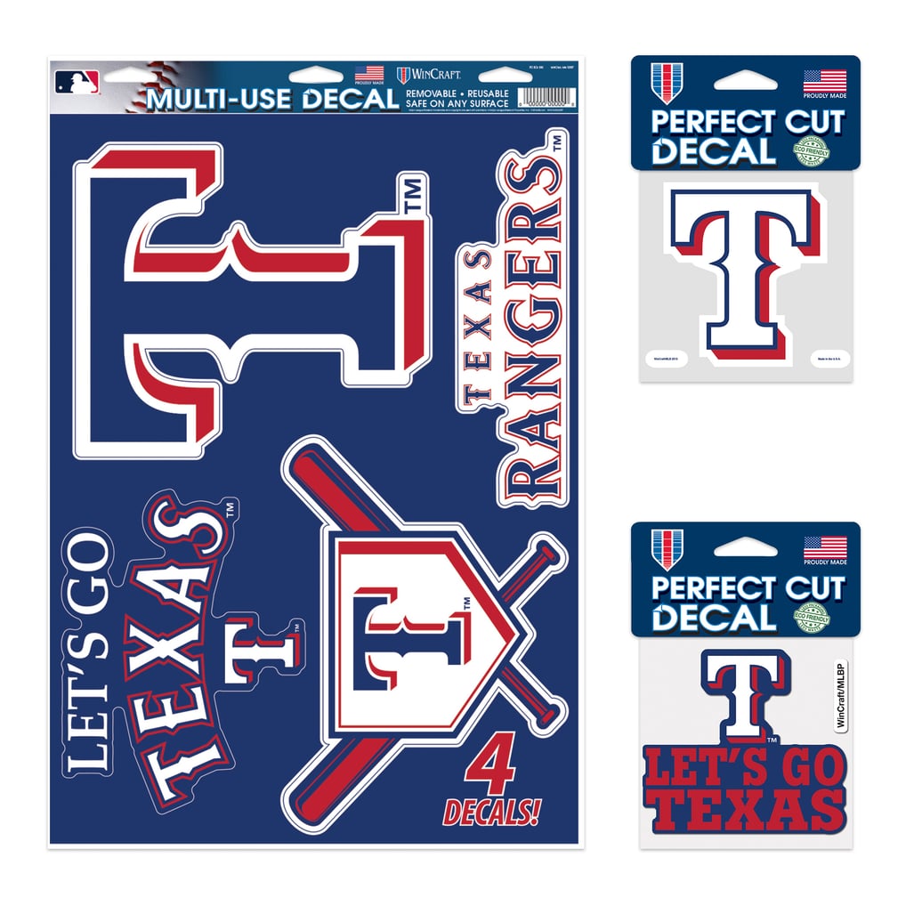Texas Rangers WinCraft Decal Variety Pack