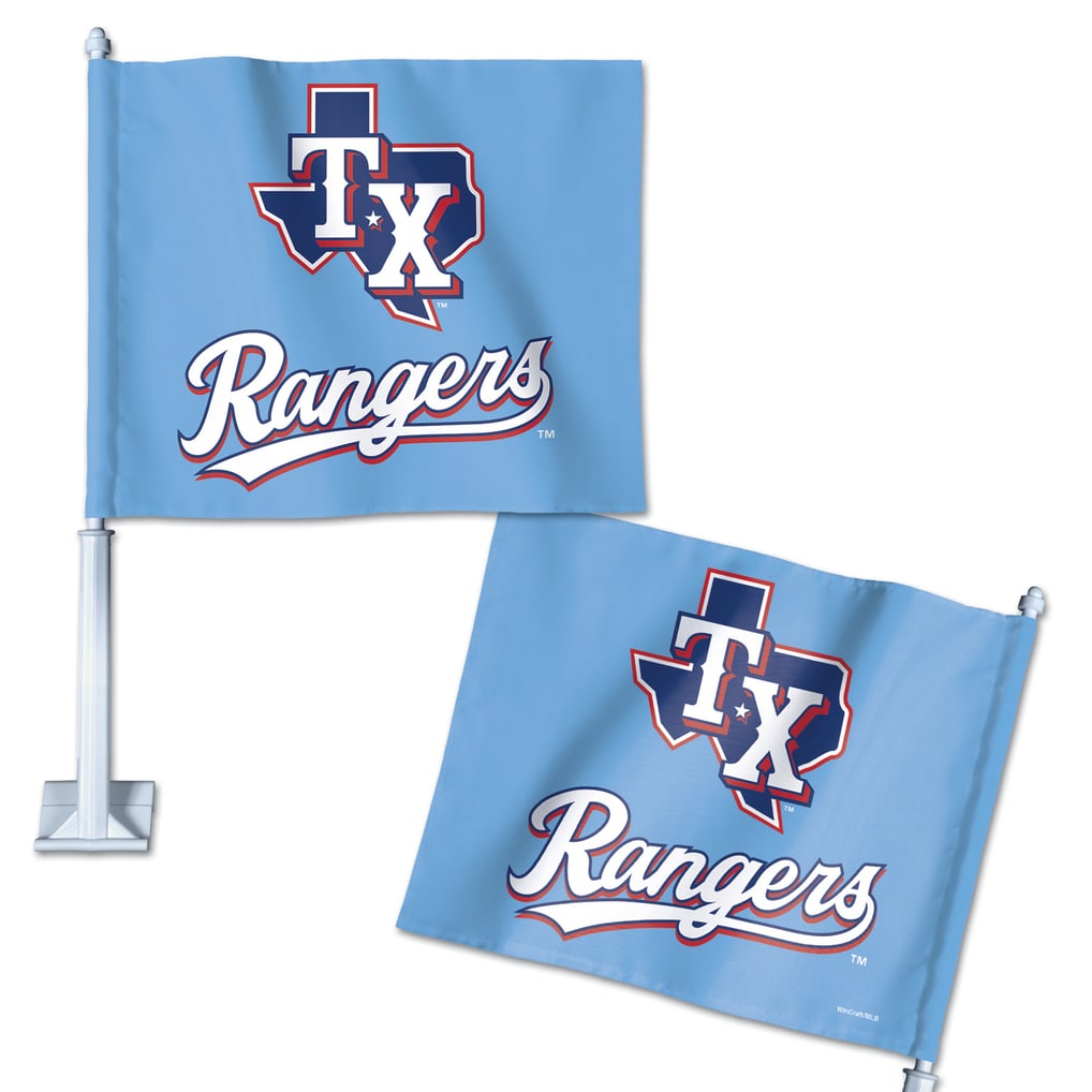 Texas Rangers WinCraft Double-Sided Wordmark Team Car Flag
