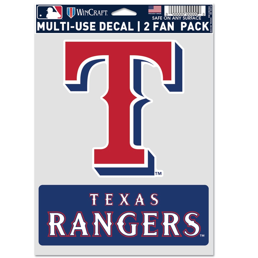 Texas Two Step Rangers Signs Texas Rangers WinCraft Two-Pack Team Fan Decal Set