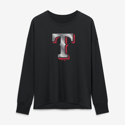 Texas Rangers Women's Forged Mascot Long Sleeve T-Shirt - Black