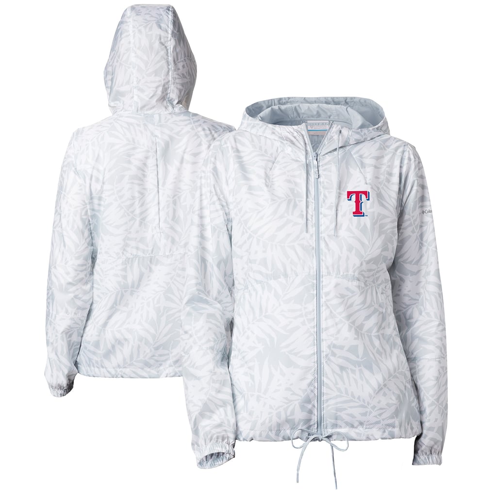 Texas Rangers Columbia Women's Flash Forward Full-Zip Windbreaker Jacket - Gray