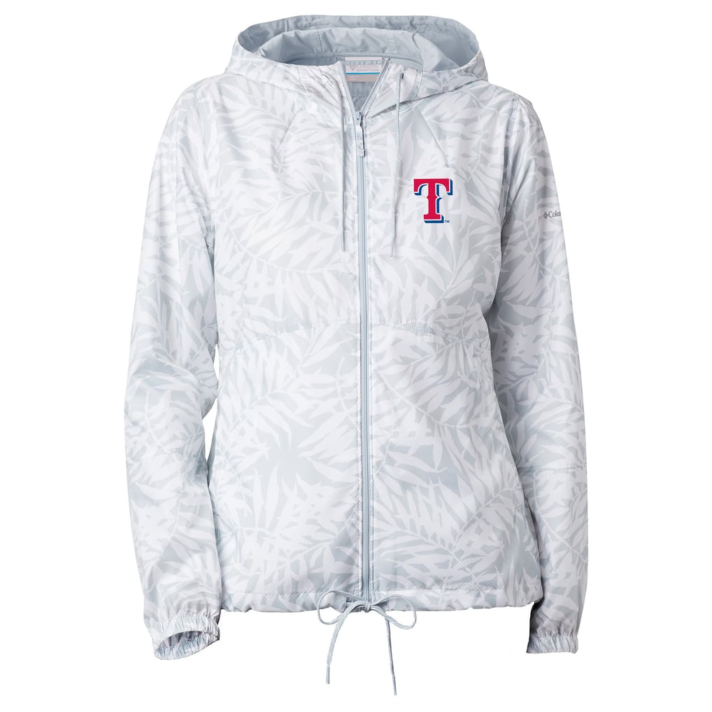 Texas Rangers Columbia Women's Flash Forward Full-Zip Windbreaker Jacket - Gray