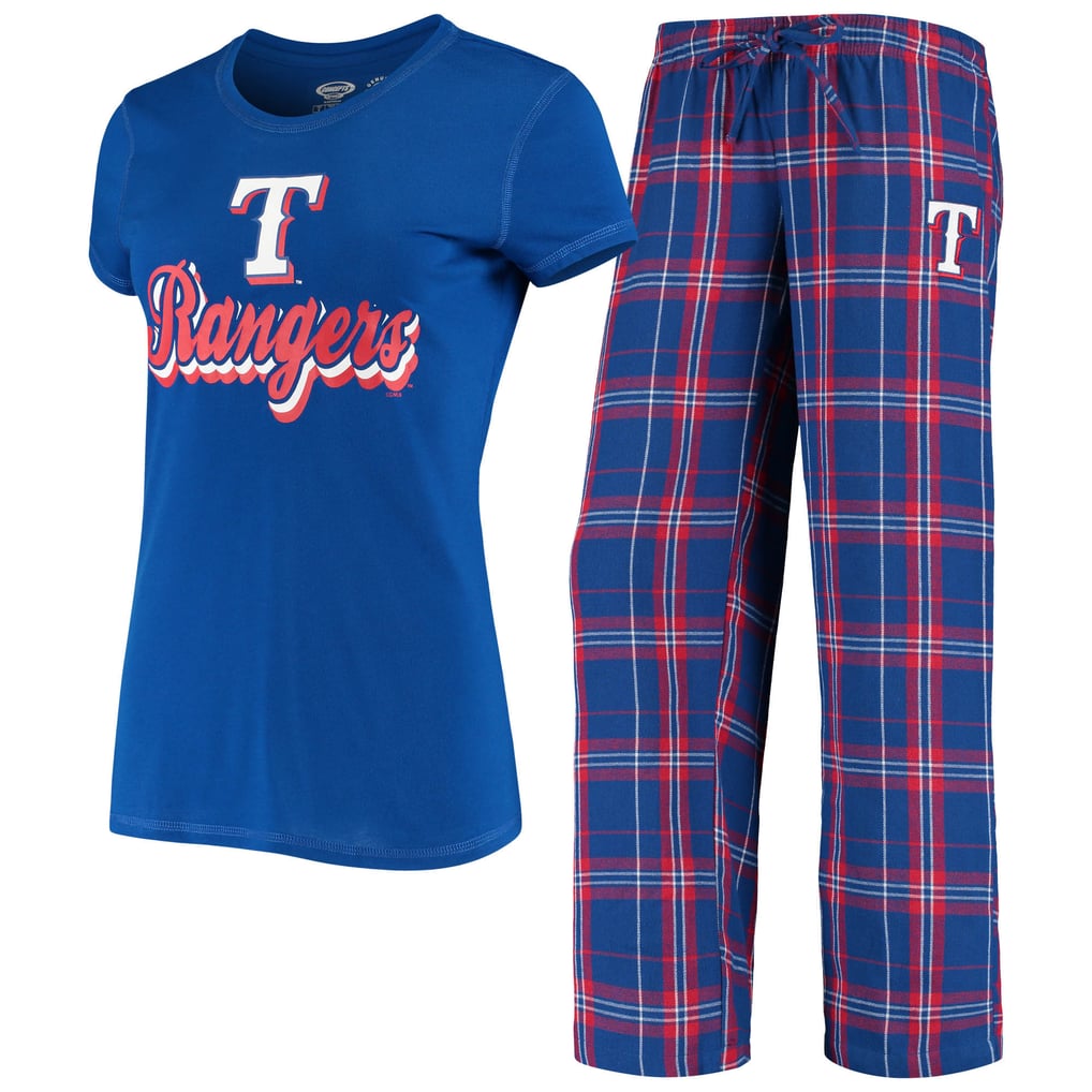 Women's Texas Rangers Concepts Sport Royal Ethos Top & Pants Set