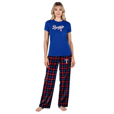  Texas Rangers Concepts Sport Women's Highland Sleep Set - Royal