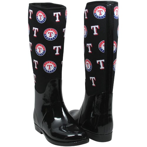Women's Texas Rangers Cuce Black Enthusiast II Rain Boots