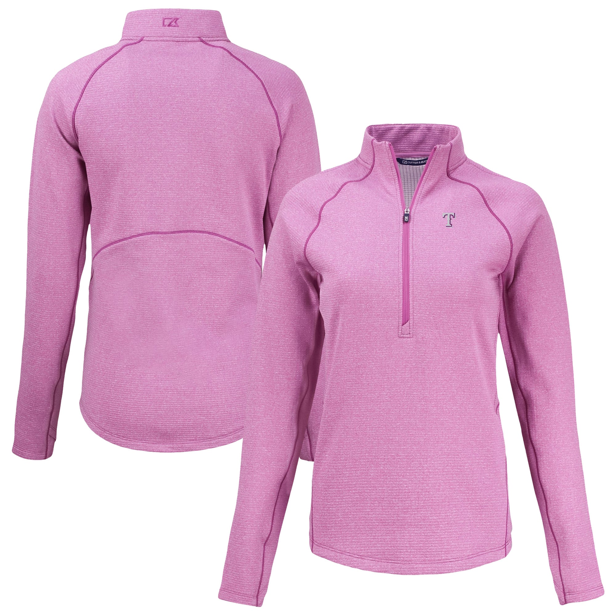 Women's Texas Rangers Cutter & Buck Heather Light Pink Peshastin Eco ...