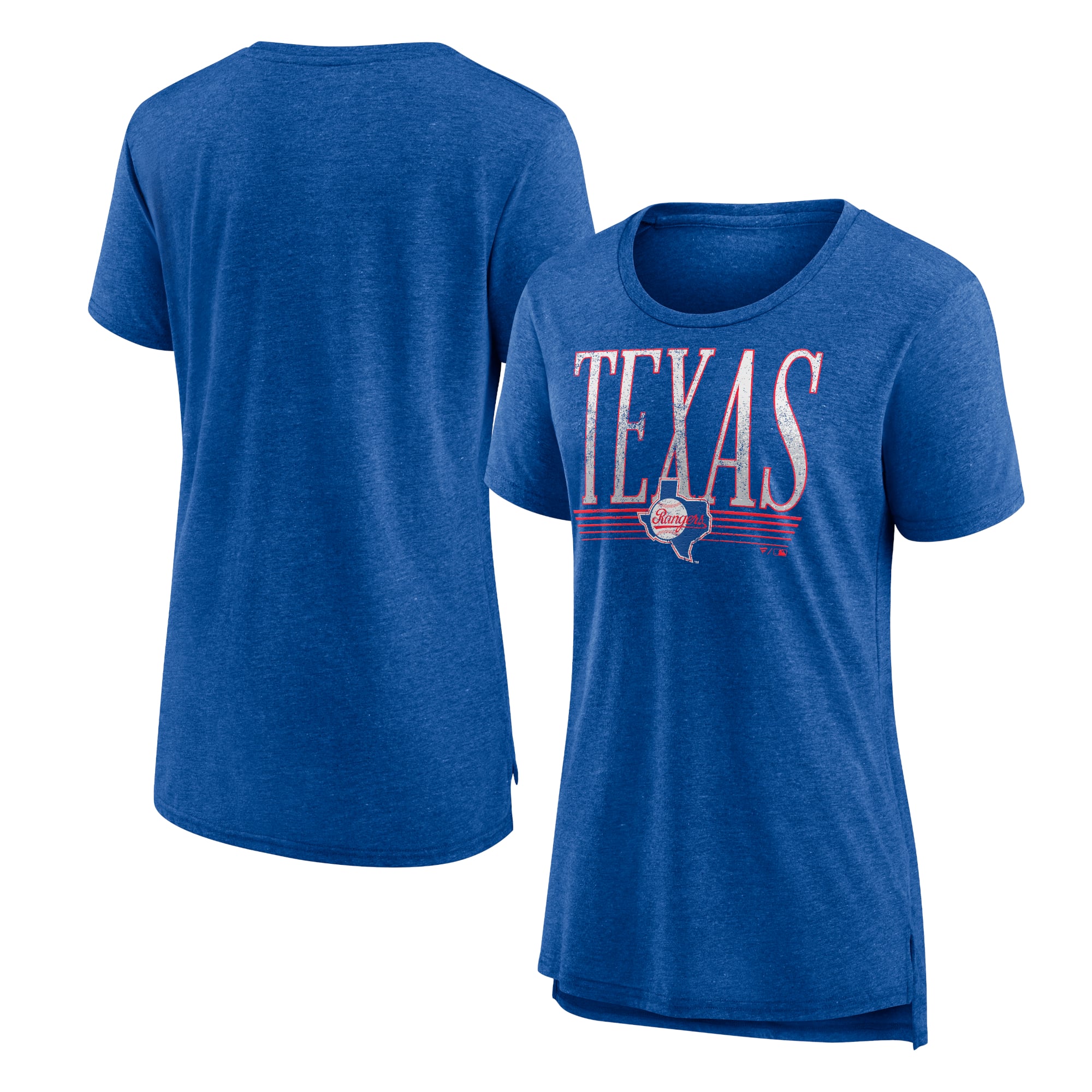 Women's Texas Rangers Fanatics Heathered Royal Cooperstown Collection ...