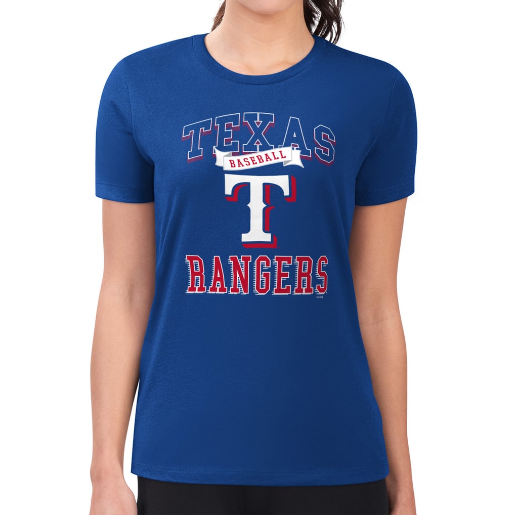 Women's Texas Rangers G-III 4Her by Carl Banks Royal Super-Slim Fit ...
