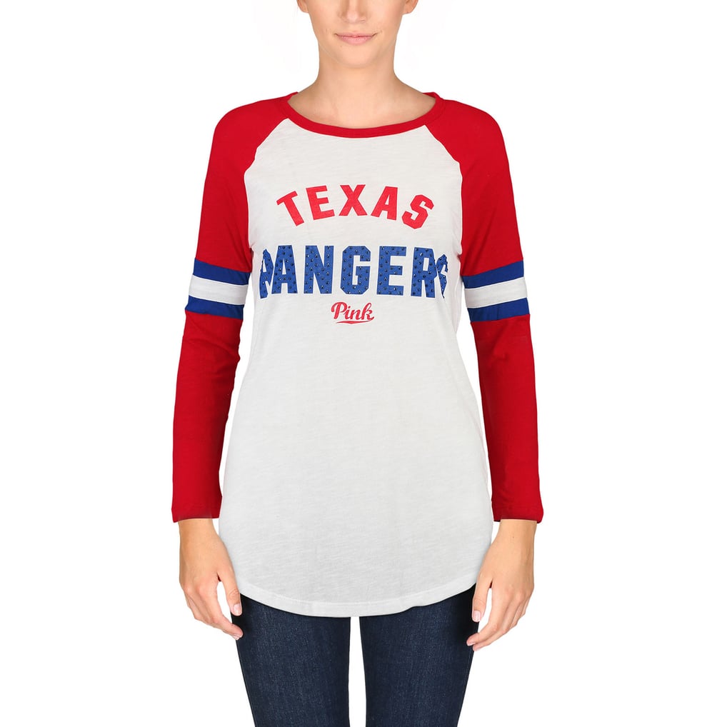 Women's Texas Rangers PINK by Victoria's Secret White/Red Bling Perfect ...