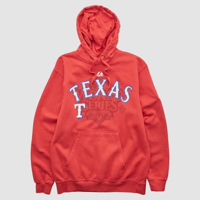 World Series Majestic 2010 Hooded Pullover Sweatshirt - Red - XS by Fanatics Real Vintage