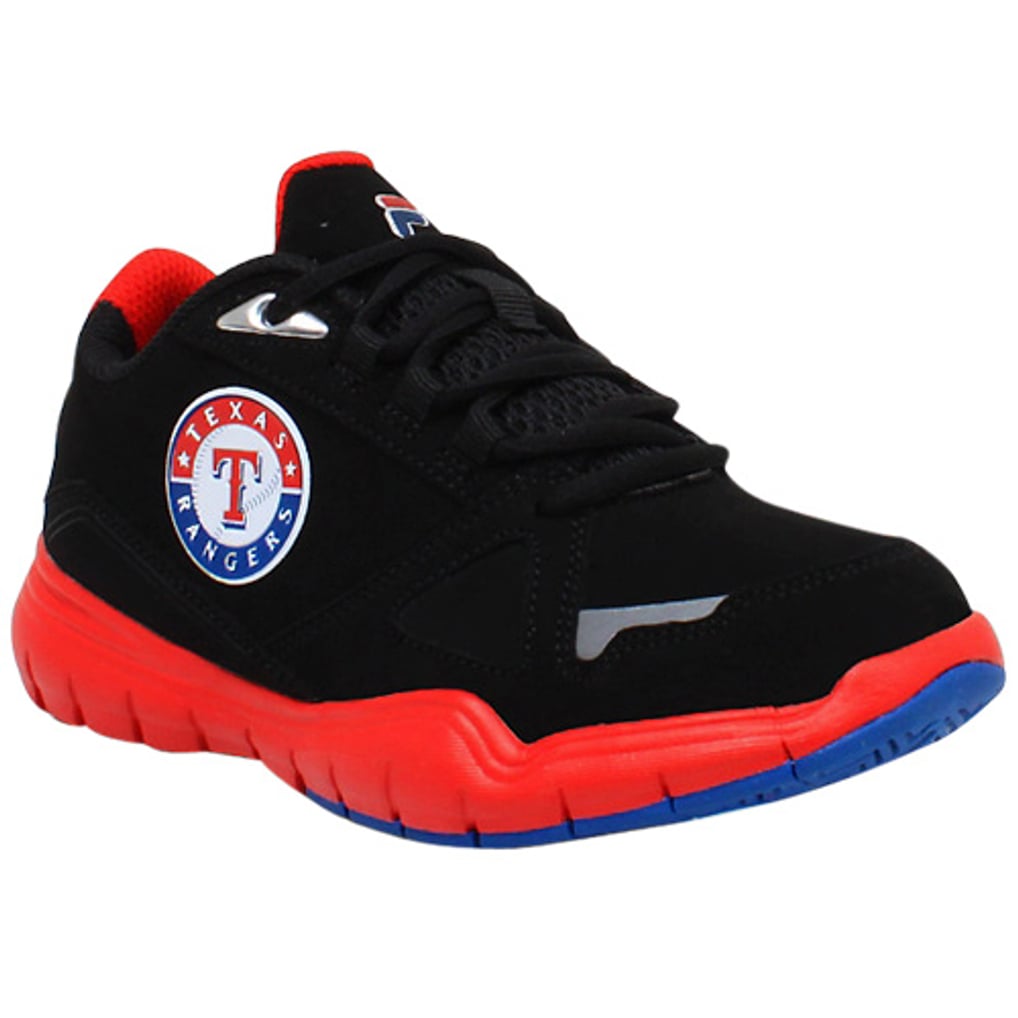 Youth Texas Rangers Fila Black Tennis Shoes