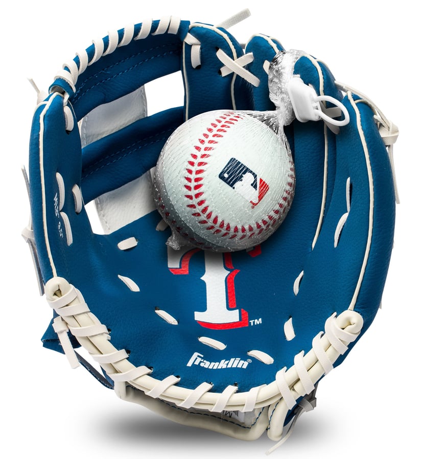 Texas Ranger Collection Ball Youth Texas Rangers Franklin Sports Teeball Glove & Ball Set