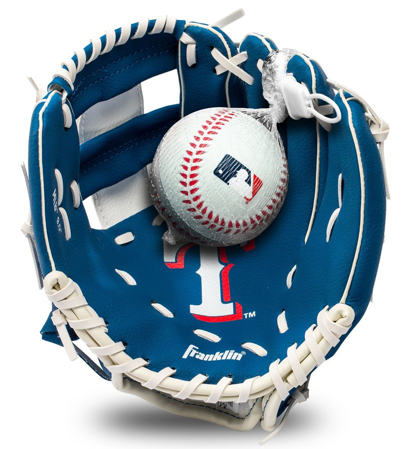 Youth Texas Rangers Franklin Sports Teeball Glove & Ball Set