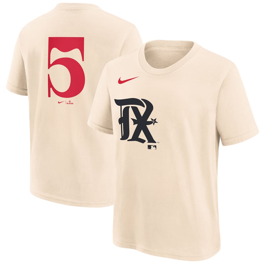Youth Texas Rangers Corey Seager Nike Cream City Connect Name & Number ...