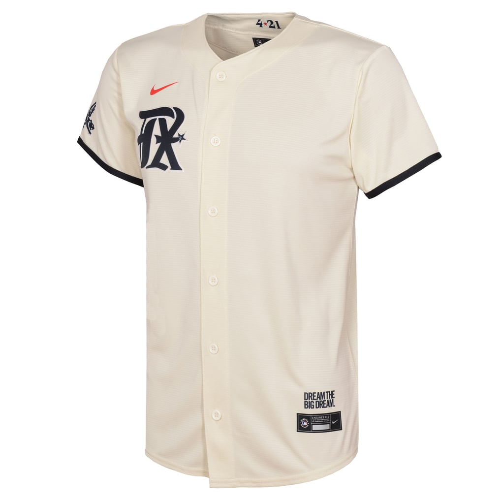 Youth Texas Rangers Nike Cream City Connect Replica Jersey