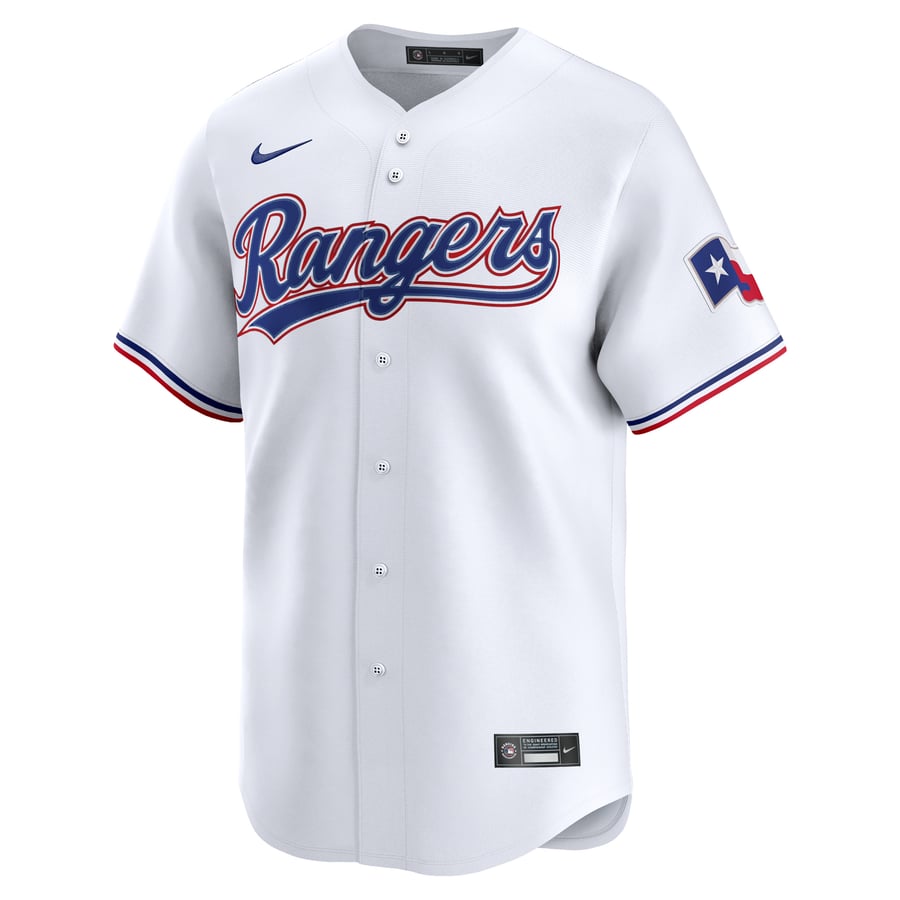 Texas Rangers Custom Youth Texas Rangers Nike White Home Custom Limited Jersey