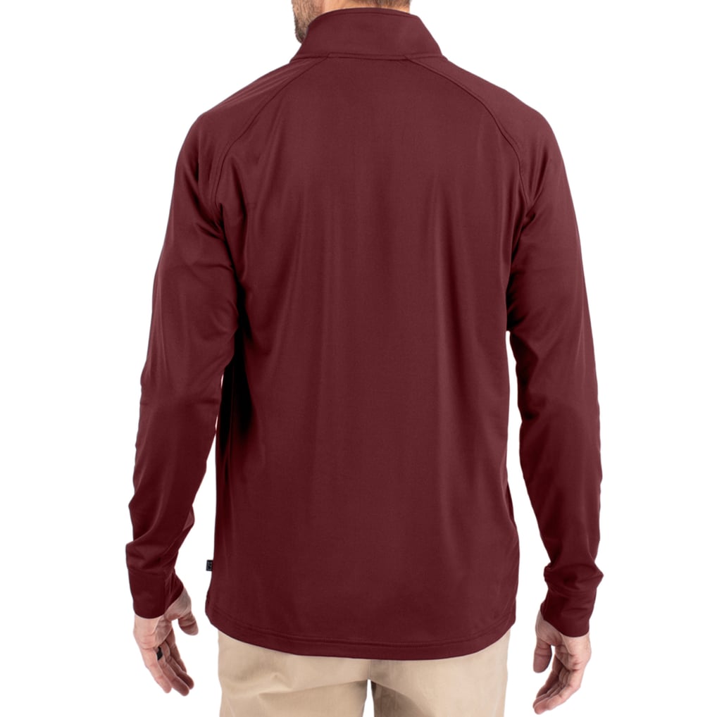 Texas State Bobcats Cutter & Buck Adapt Eco Knit Stretch Recycled Quarter-Zip Pullover - Maroon