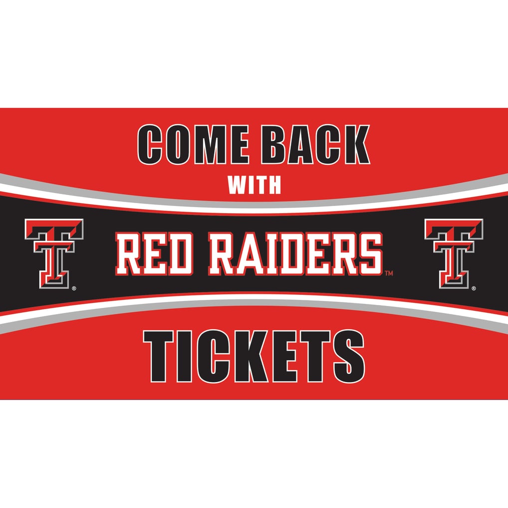  Texas Tech Red Raiders 28" x 16" Come Back With Tickets Door Mat
