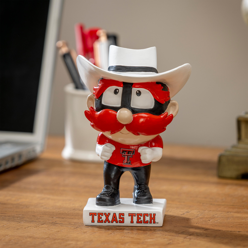  Texas Tech Red Raiders Lil Big Head Mascot Garden Statue