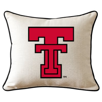 Texas Tech Red Raiders Logo Square Piped Pillow