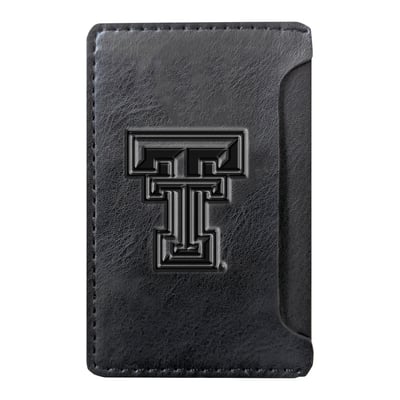 Texas Tech Red Raiders Debossed Faux Leather Phone Wallet Sleeve - Black