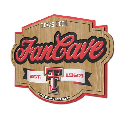 Texas Tech Red Raiders Fanpoint 12.5" x 17" Fan Cave Sign