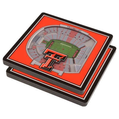 Texas Tech Red Raiders Fanpoint 3D StadiumView Coasters