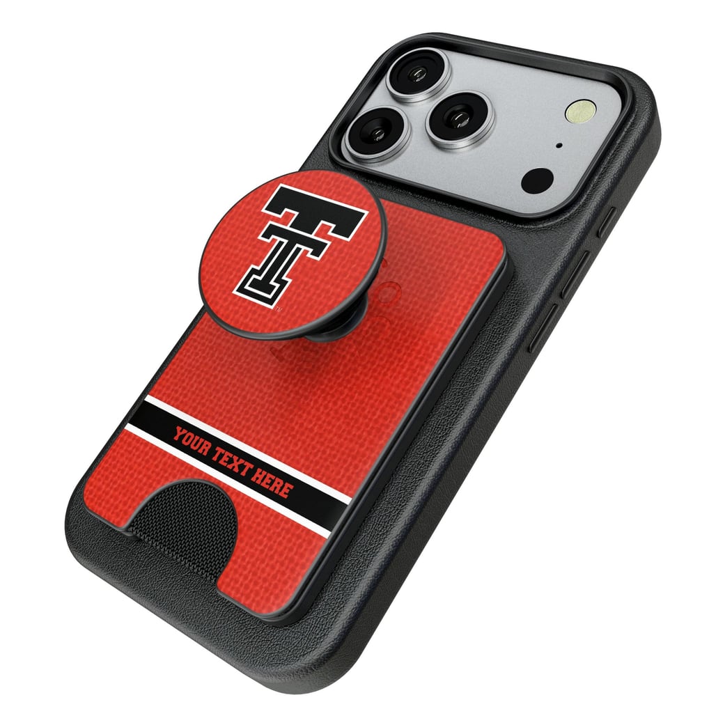 Texas Tech Red Raiders Keyscaper Personalized Endzone Solid PopSockets Magnetic Wallet