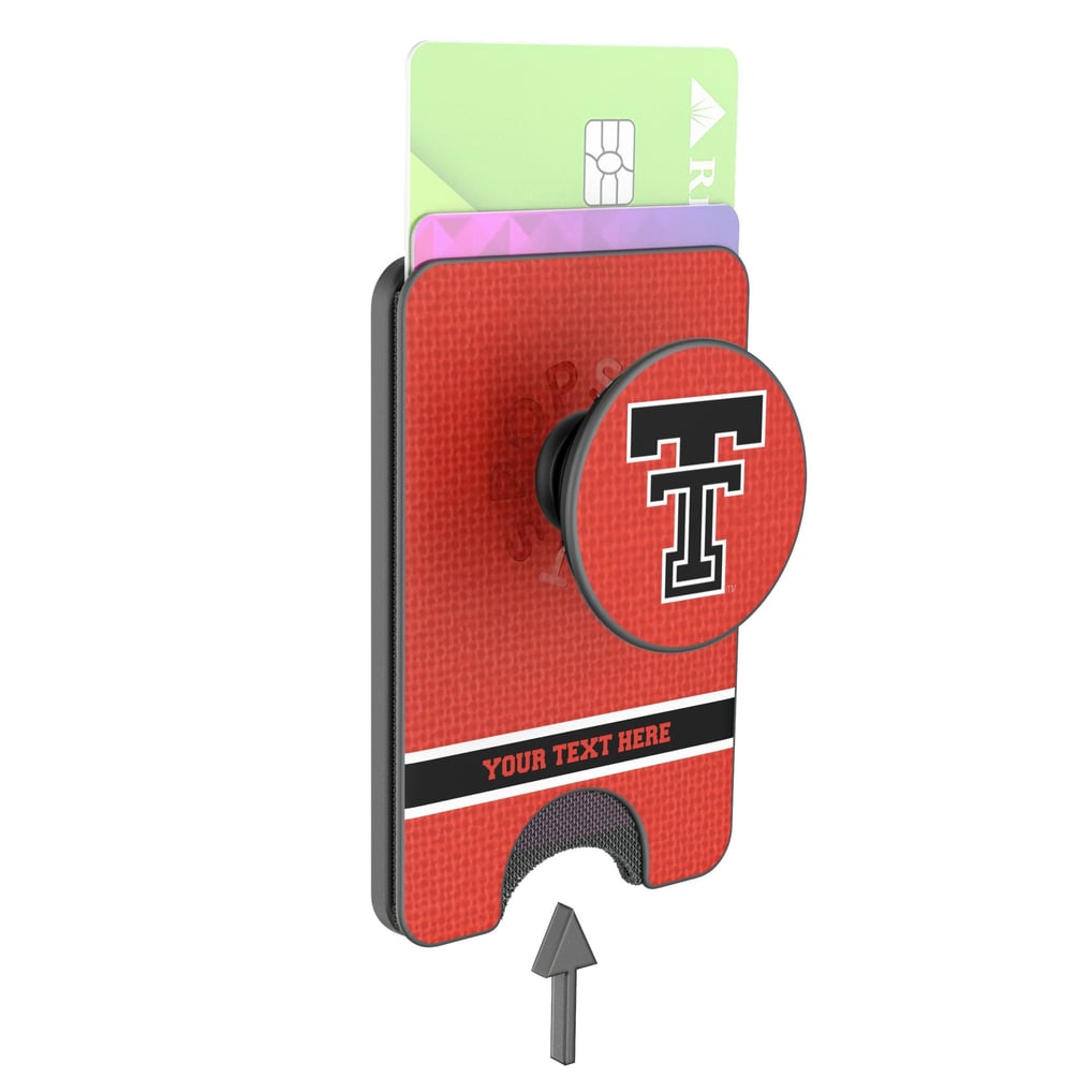 Texas Tech Red Raiders Keyscaper Personalized Endzone Solid PopSockets Magnetic Wallet