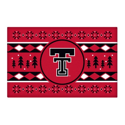 Texas Tech Red Raiders Logo Brands 19" x 30" Holiday Sweater Starter Mat