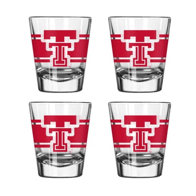 Texas Tech Red Raiders Logo Brands Four-Piece Stripe Shot Glass Set