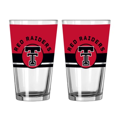 Texas Tech Red Raiders Logo Brands Two-Piece 16oz. Horizon Pint Glass Set
