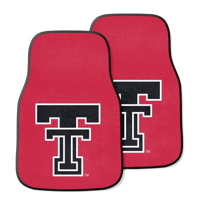 Texas Tech Red Raiders Logo Brands Two-Piece Carpet Car Mat Set