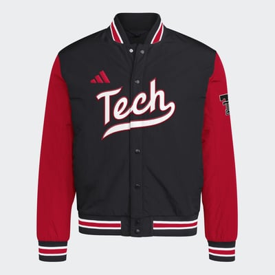  Texas Tech Red Raiders adidas Dugout Collection Satin Jacket - Black