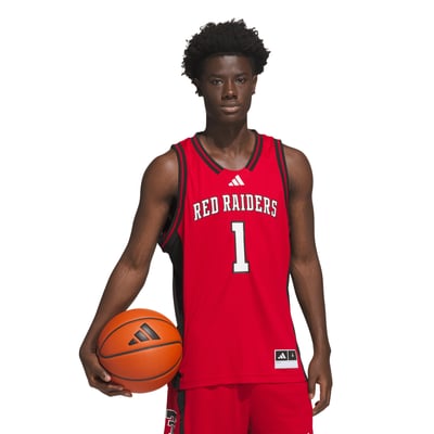 #1 Texas Tech Red Raiders adidas Away Swingman Jersey - Red