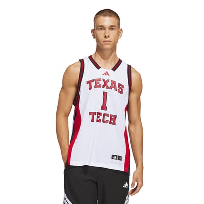 #1 Texas Tech Red Raiders adidas Home Swingman Jersey - White