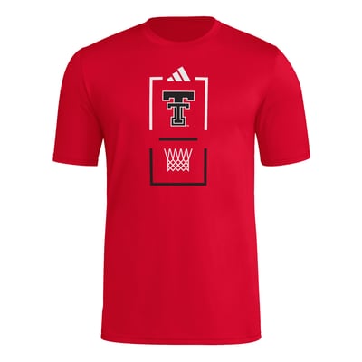  Texas Tech Red Raiders adidas On-Court Pregame T-Shirt - Red