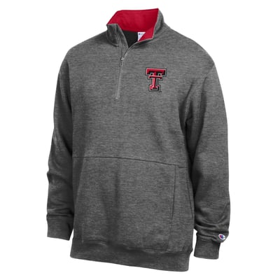  Texas Tech Red Raiders Champion Fleece Quarter-Zip Pullover - Charcoal