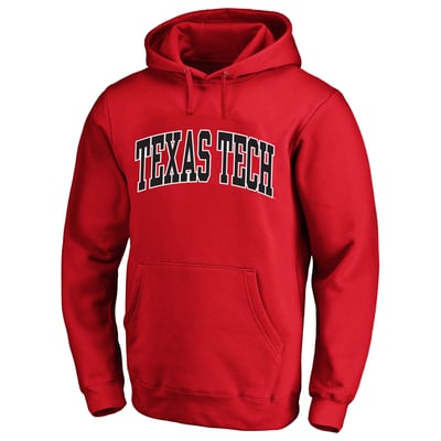  Texas Tech Red Raiders Champion Arch Over Tackle Twill Hoodie - Red