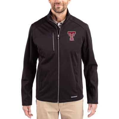  Texas Tech Red Raiders Cutter & Buck Evoke Recycled Honeycomb Fleece Full-Zip Jacket - Black