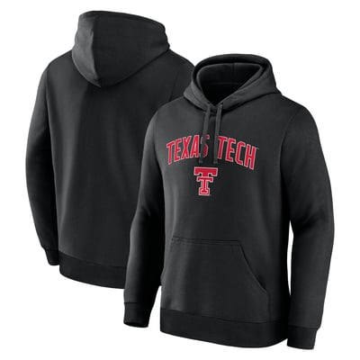  Texas Tech Red Raiders Logo Athletic Primary Logo Fleece Pullover Hoodie - Black