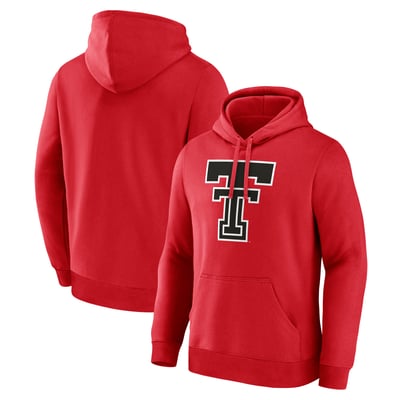  Texas Tech Red Raiders Logo Athletic Primary Logo Fleece Pullover Hoodie - Red