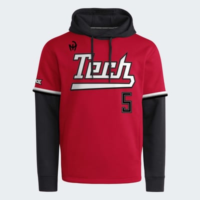  Texas Tech Red Raiders Mahomes Baseball Pullover Hoodie - Red
