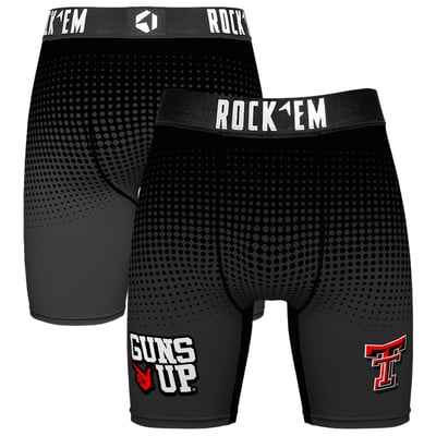  Texas Tech Red Raiders Rock Em Slogan Boxer Briefs - Black