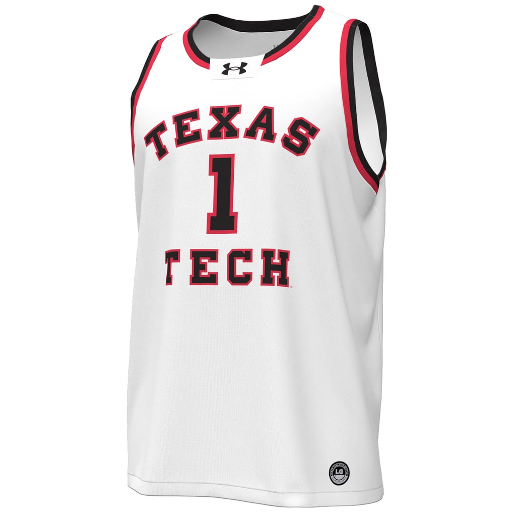 #1 Texas Tech Red Raiders Under Armour Throwback Replica Basketball Jersey - White