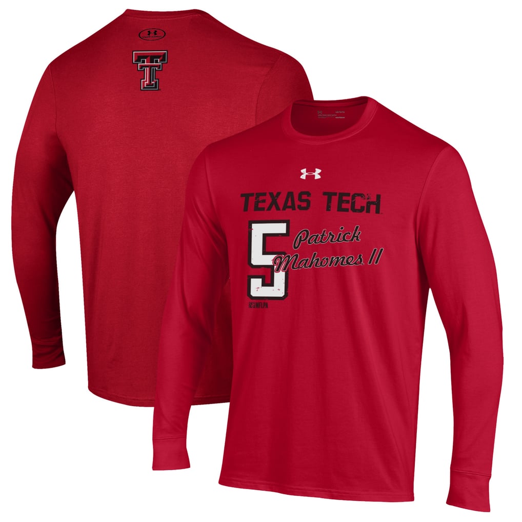 Patrick Mahomes Texas Tech Red Raiders Under Armour Performance Cotton Long Sleeve T-Shirt - Red