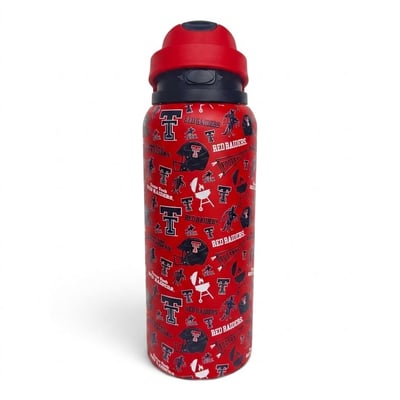 Texas Tech Red Raiders Pegasus 32oz. Game Day Pennant Stainless Steel ProPress Water Bottle